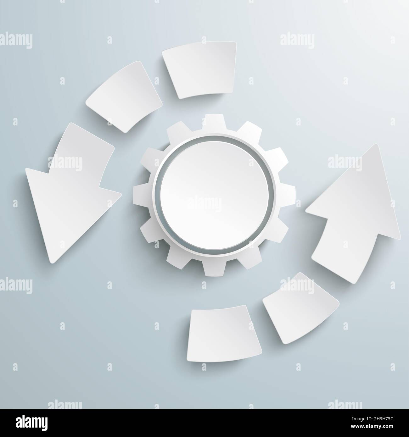 Erfolgspfeil 6 Stück White Gear PIAD Stockfoto