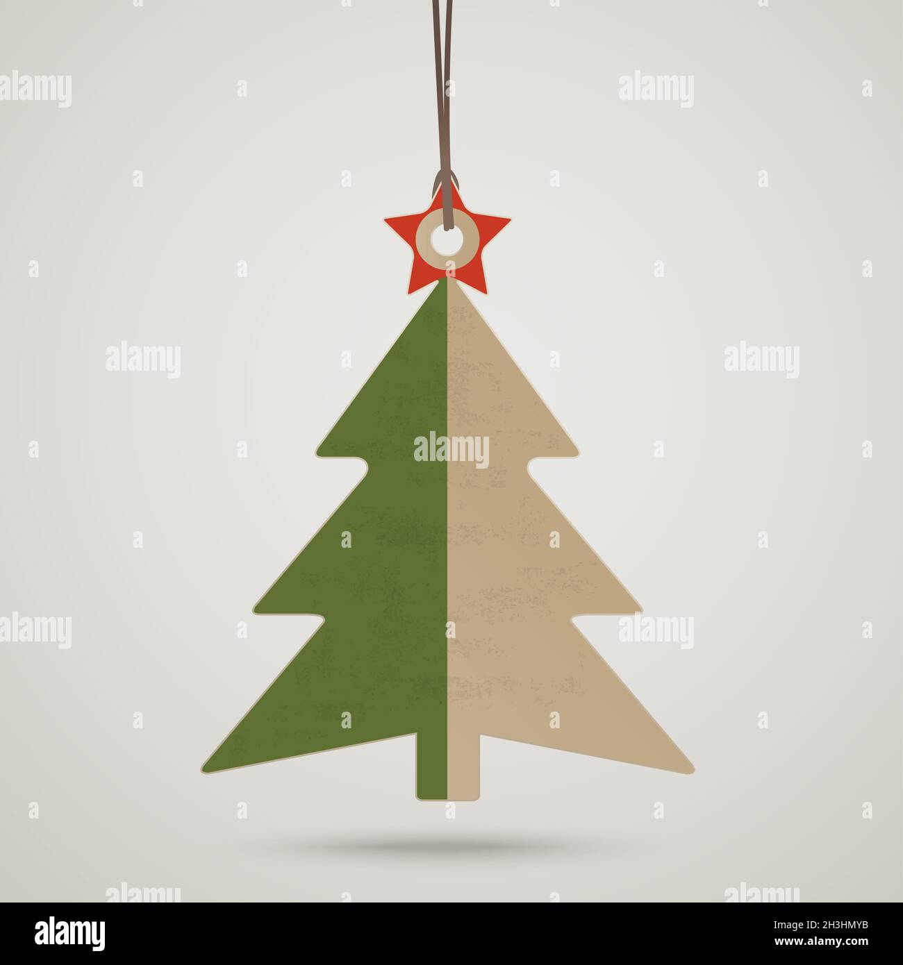 Vintage Weihnachten Preis Aufkleber PIAD Stockfoto