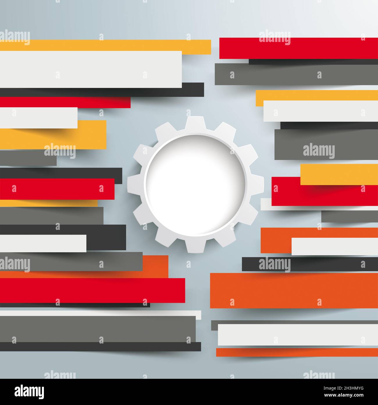Infografik Broschüre Paper Lines Gear PIAD Stockfoto