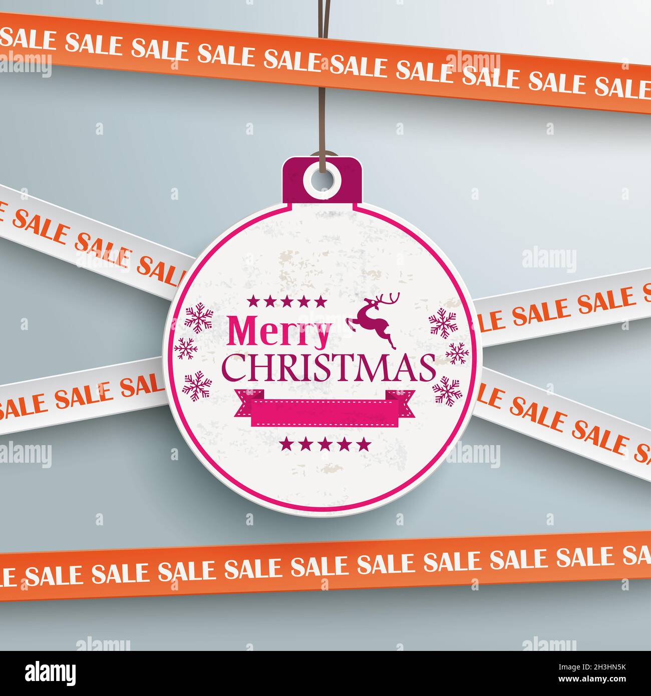 Sale Sticker Lines Weihnachtskugel Preis Sticker PIAD Stockfoto