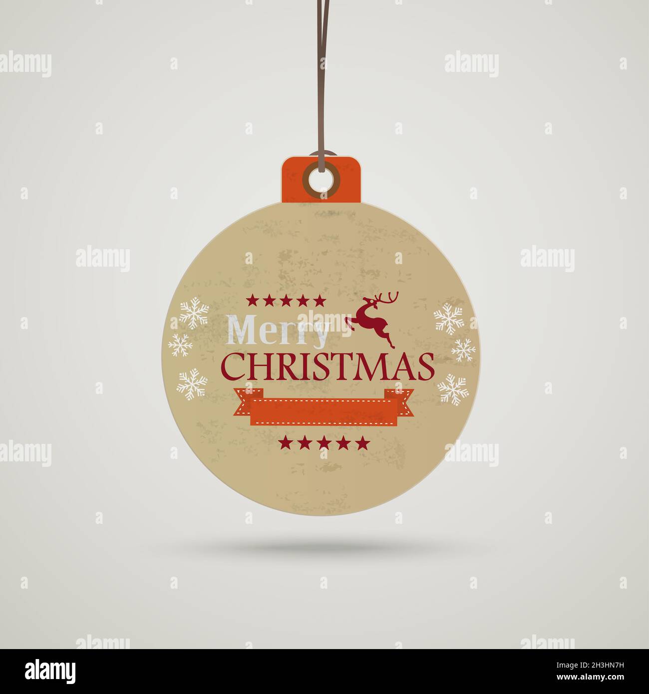 Weihnachtskugel Preisaufkleber PIAD Stockfoto