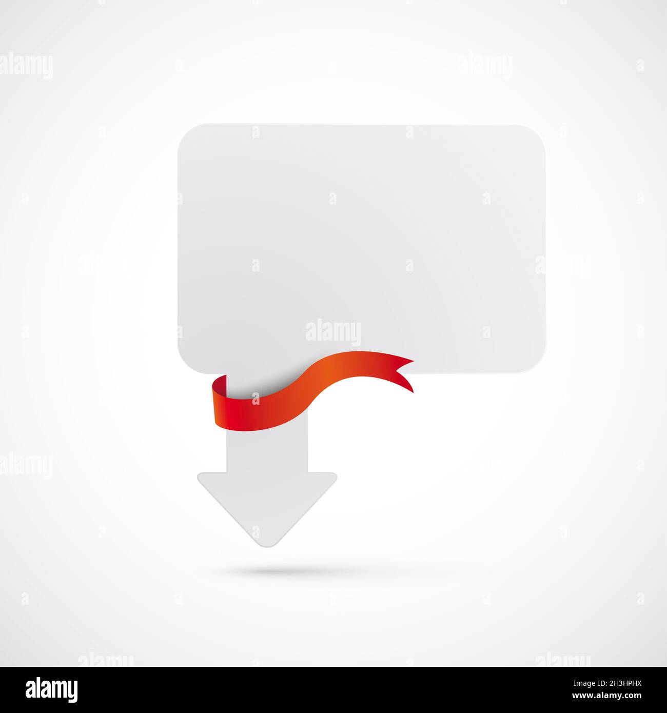 Weißes Rechteckiges Pfeilbrett Stockfoto