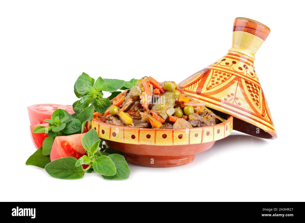 Tajine mit Fleisch Stockfoto