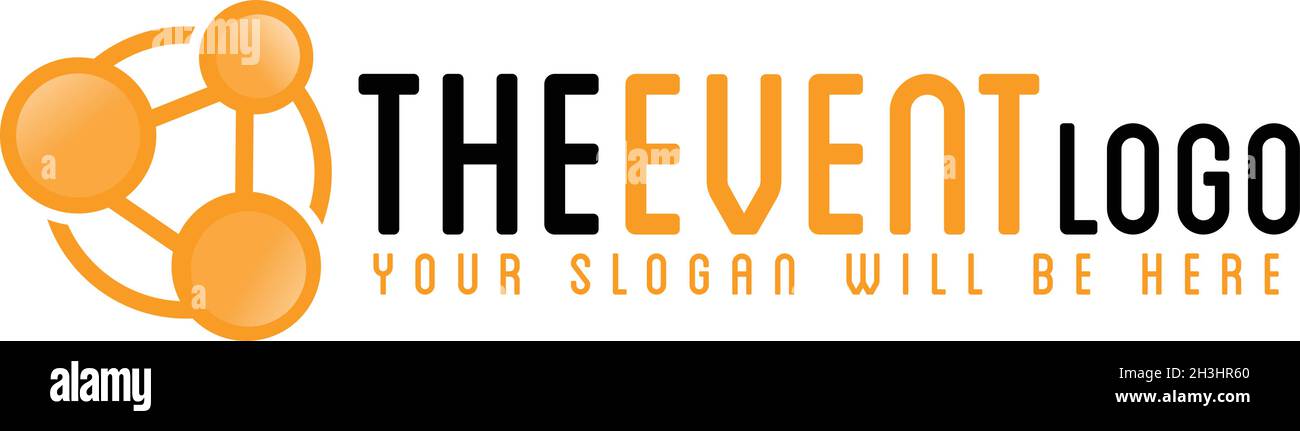 Moderne Unterhaltungskunst Event Molecule Technologie Logo Design Stock Vektor