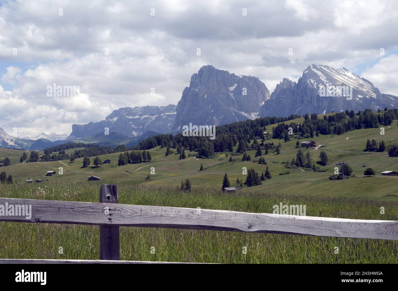 Langkofel, Langkofel, Seiser Alm, S Stockfoto