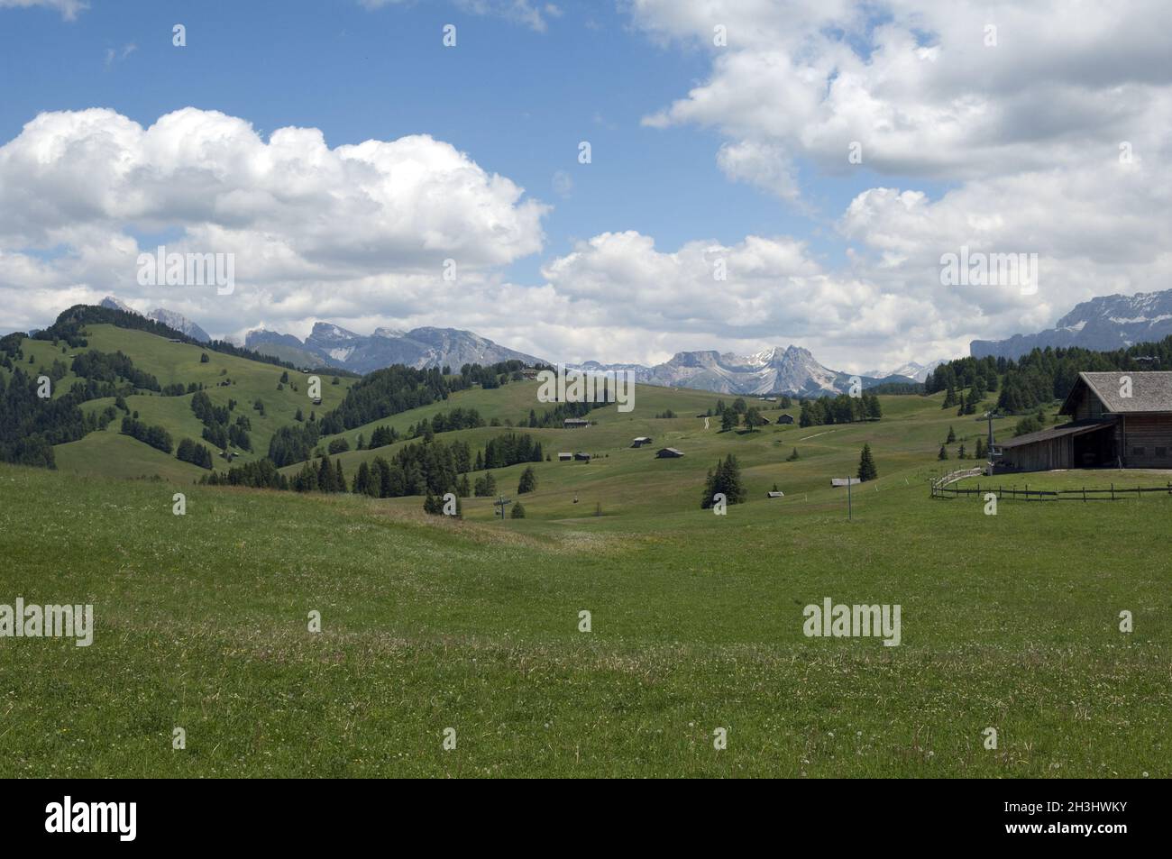 Seiser Alm, Seiser Alm, Dolomiten, UNESCO Weltnaturerbe, Dolomiten, Stockfoto