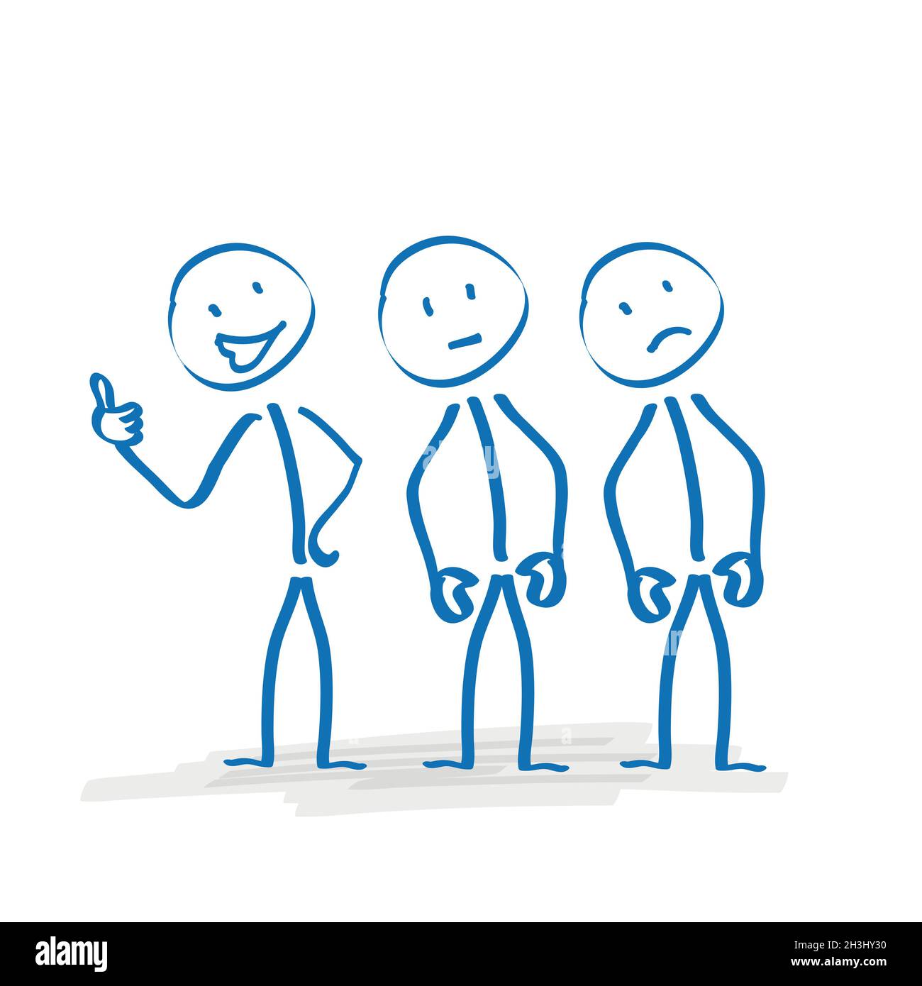 Stickman Fröhlichkeit Stockfoto