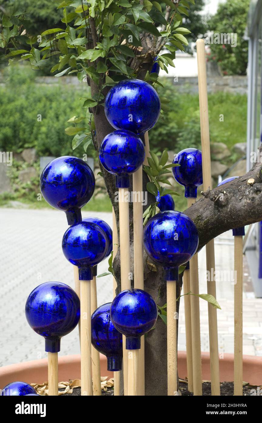 Glasgarten, Arnbruck, Kunstwerke, Stockfoto