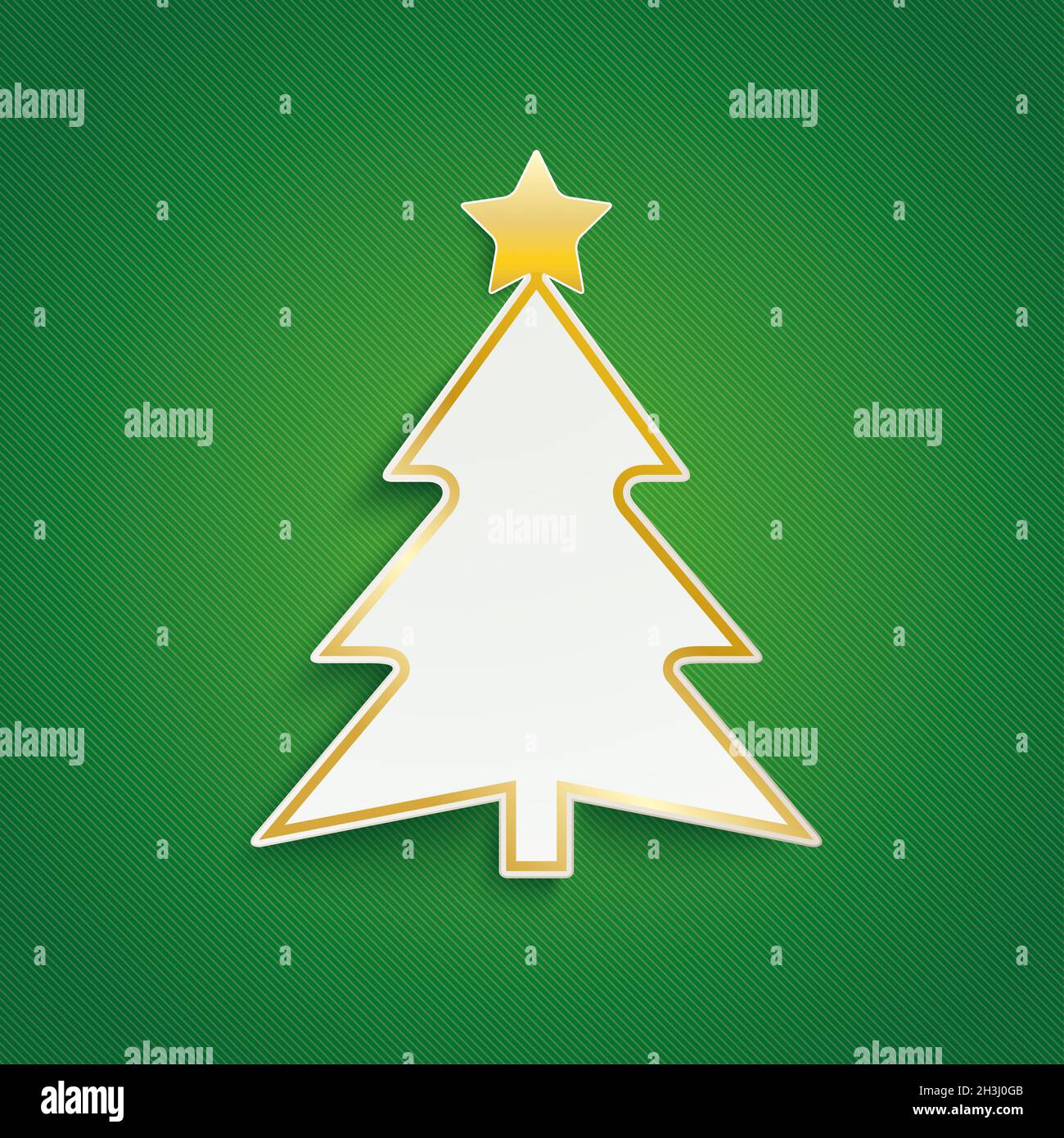 Weihnachtsbaum Grüner Hintergrund Stockfoto