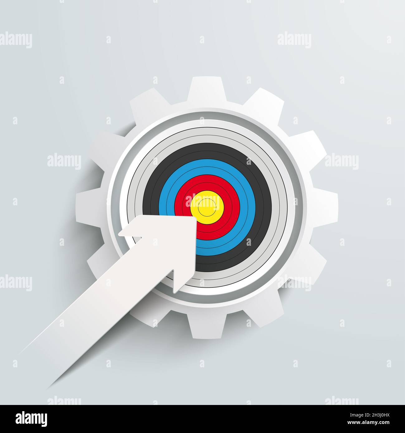 Papppfeil-gefärbtes Target Gear PIAD Stockfoto