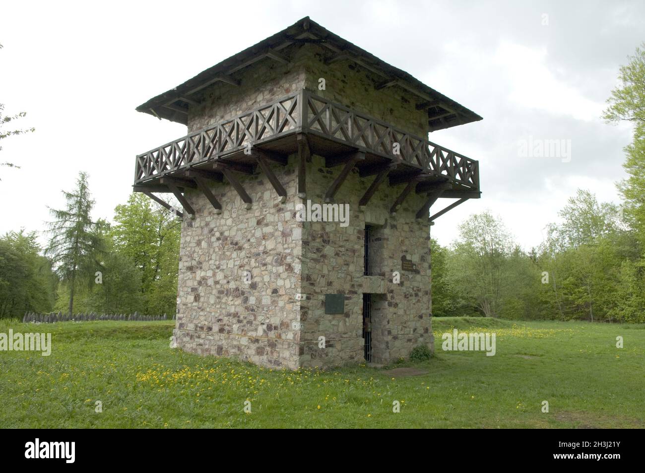 Limes Turm, Fort, Zug Mantel, Stockfoto