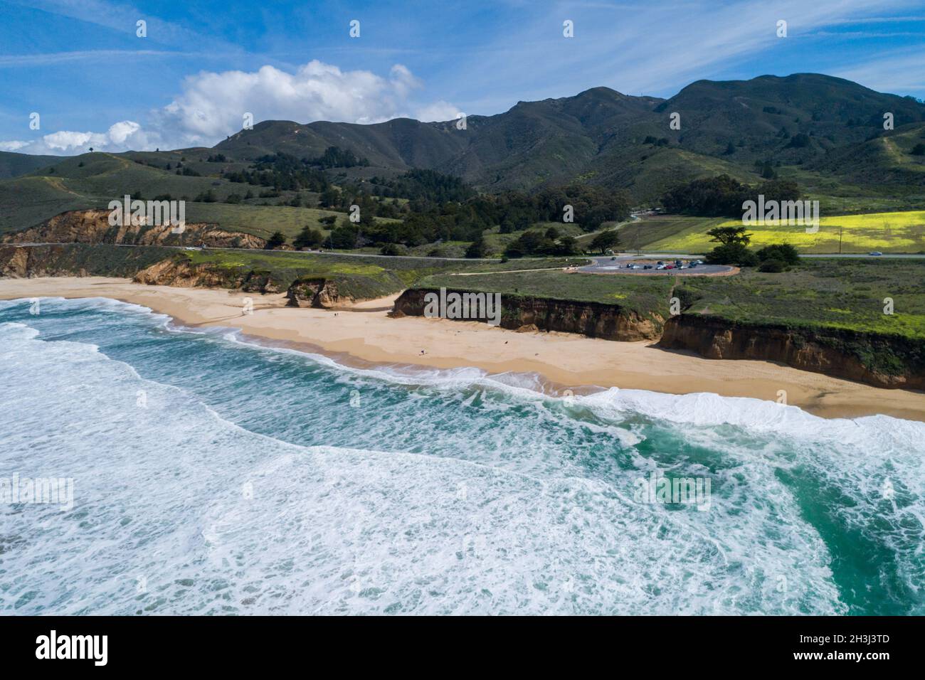 Grey Whale Cove State Beach in Kalifornien. Stockfoto