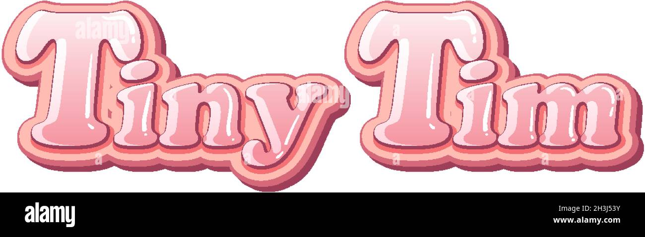 Tiny Tim Logo Text Design Illustration Stock Vektor