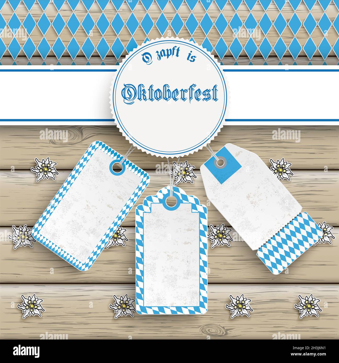 Oktoberfest Preissticker Emblem Holz Aus Edlem Holz Stockfoto