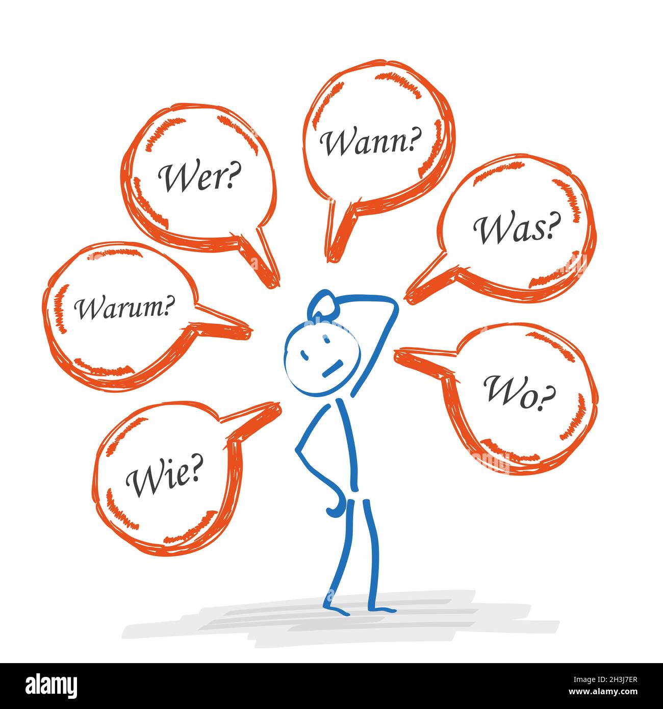 Stickman Speech Bubbles Fragen Stockfoto Stickman Speech Bubbles Fragen Stockfoto