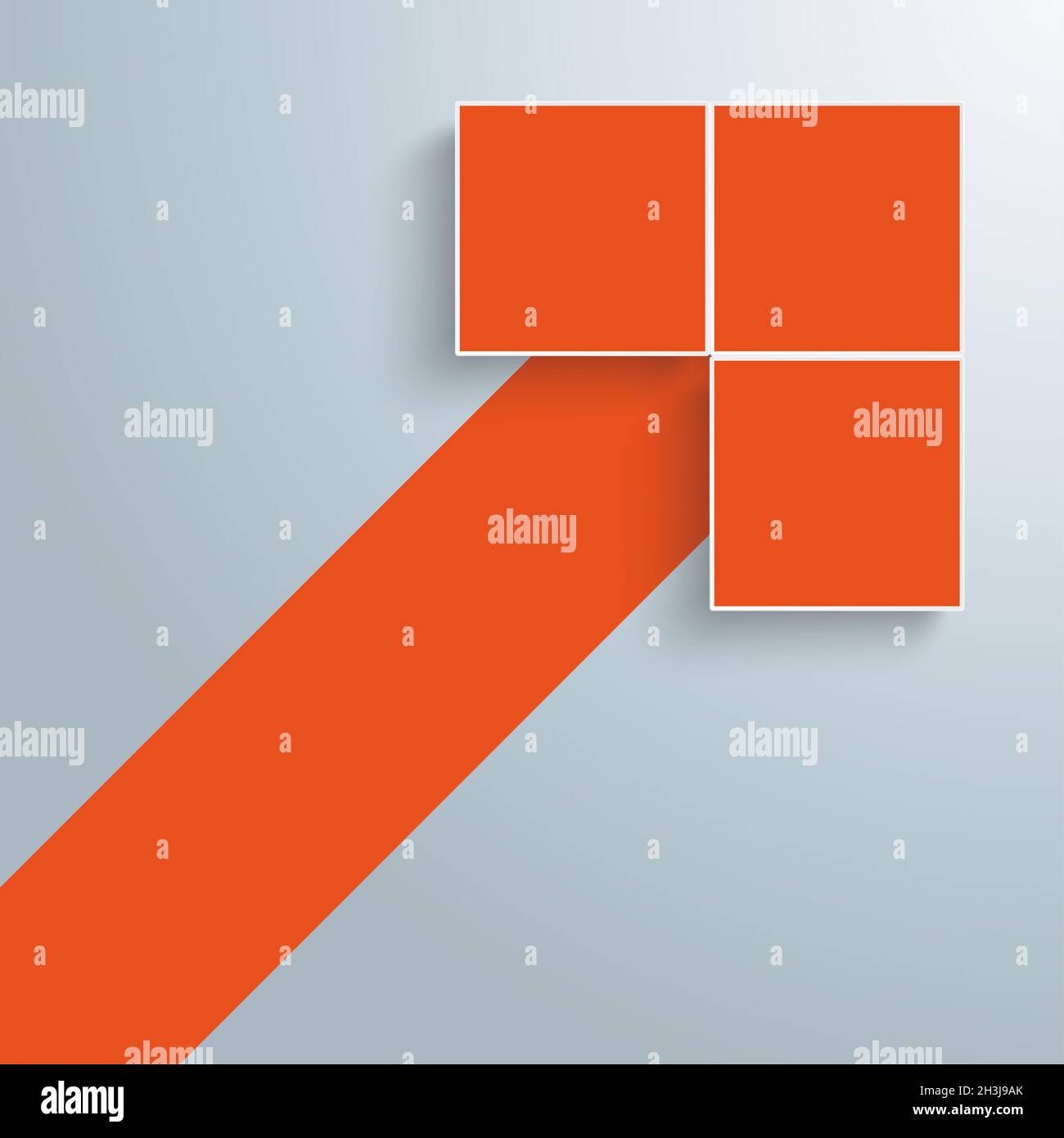 Abstrakter Quadrate Wachstumspfeil Stockfoto