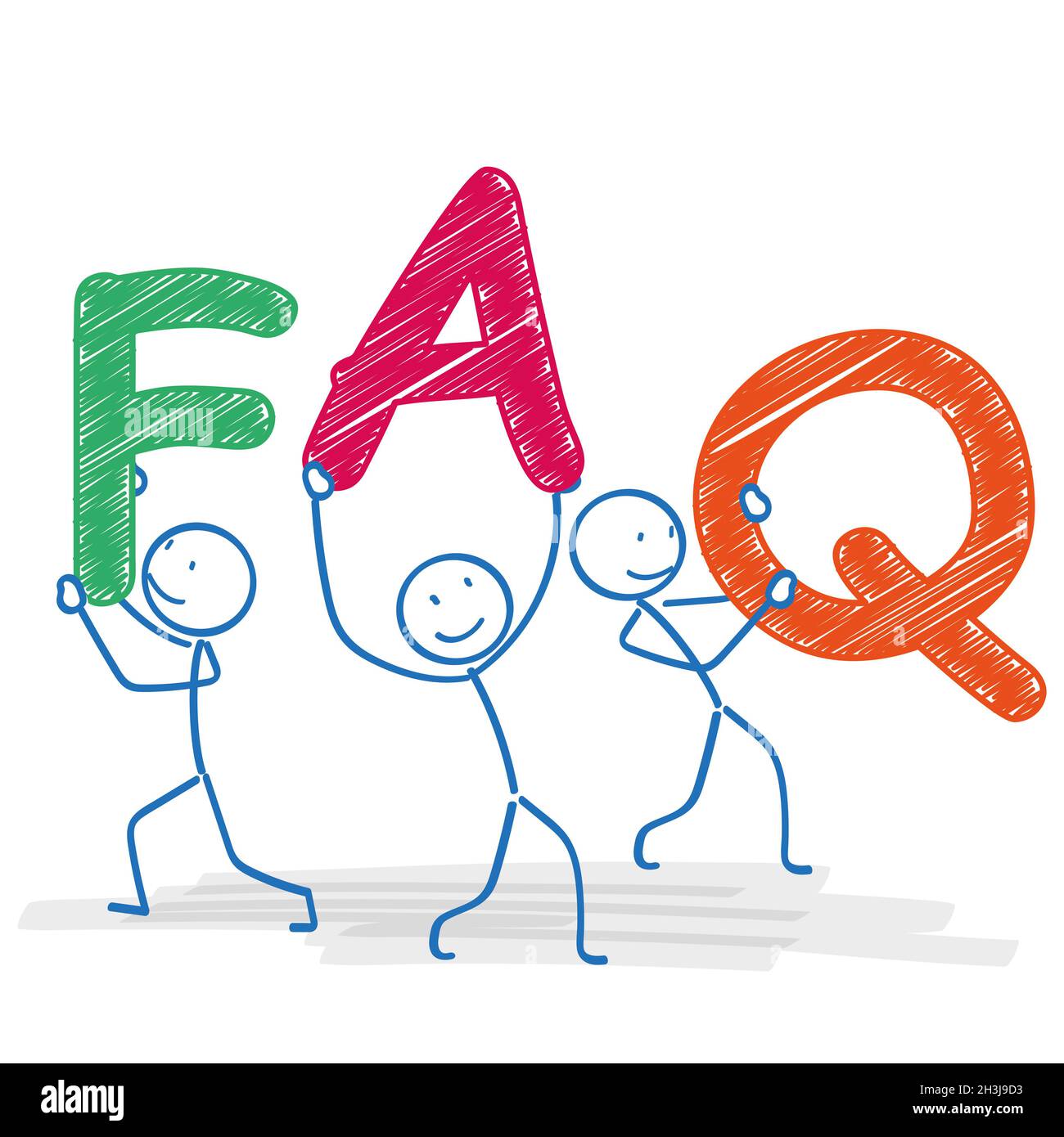 Häufig gestellte Fragen zu Stickman Stockfoto Häufig gestellte Fragen zu Stickman Stockfoto