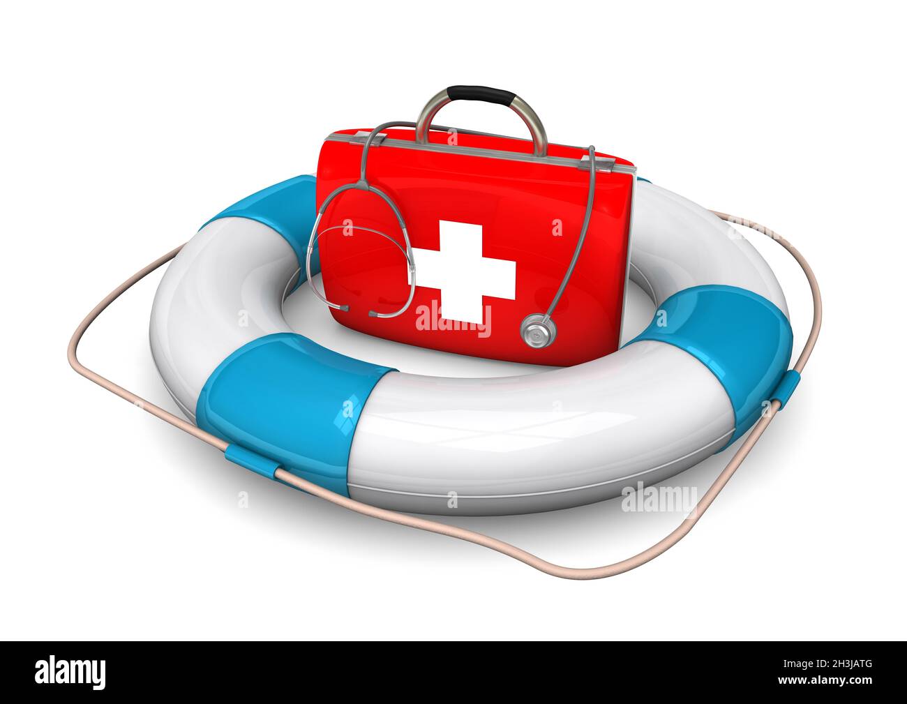 Rettungsgurt Erste-Hilfe-Fall Stockfoto