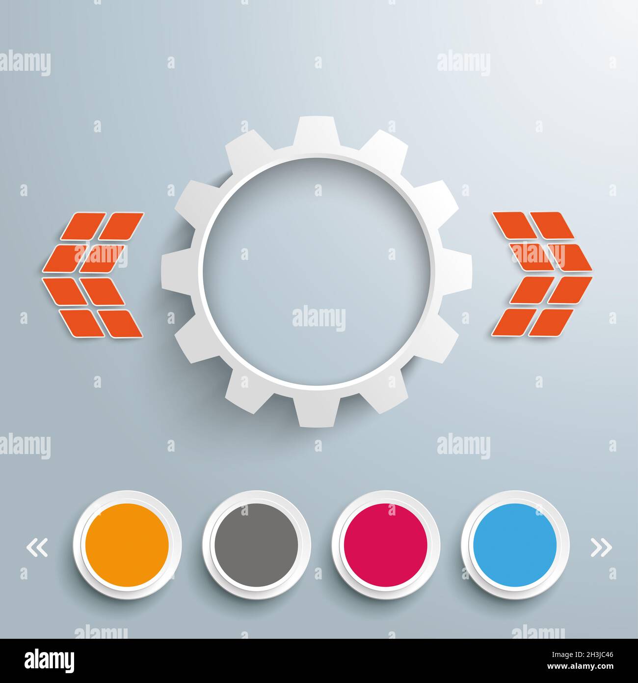 Gear 4 Circles Template Design PIAD Stockfoto