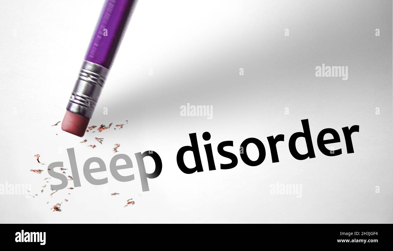 Radiergummi löschen das Konzept Sleep Disorder Stockfoto