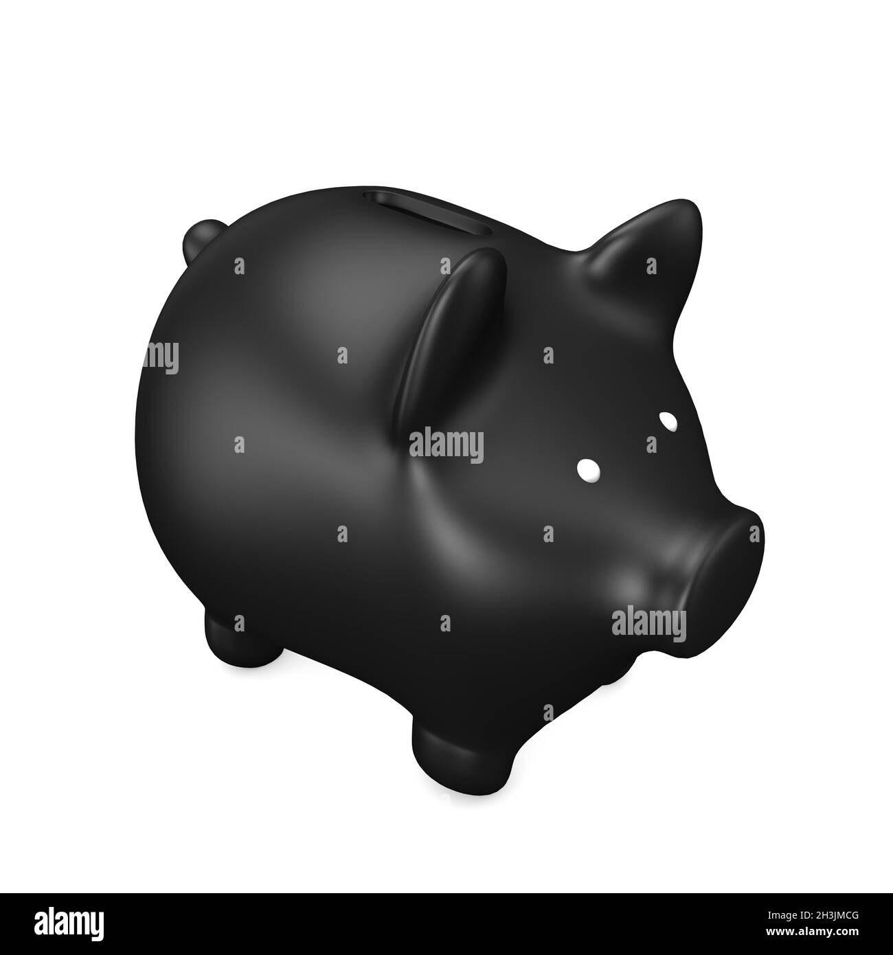 Black Piggy Bank Stockfoto