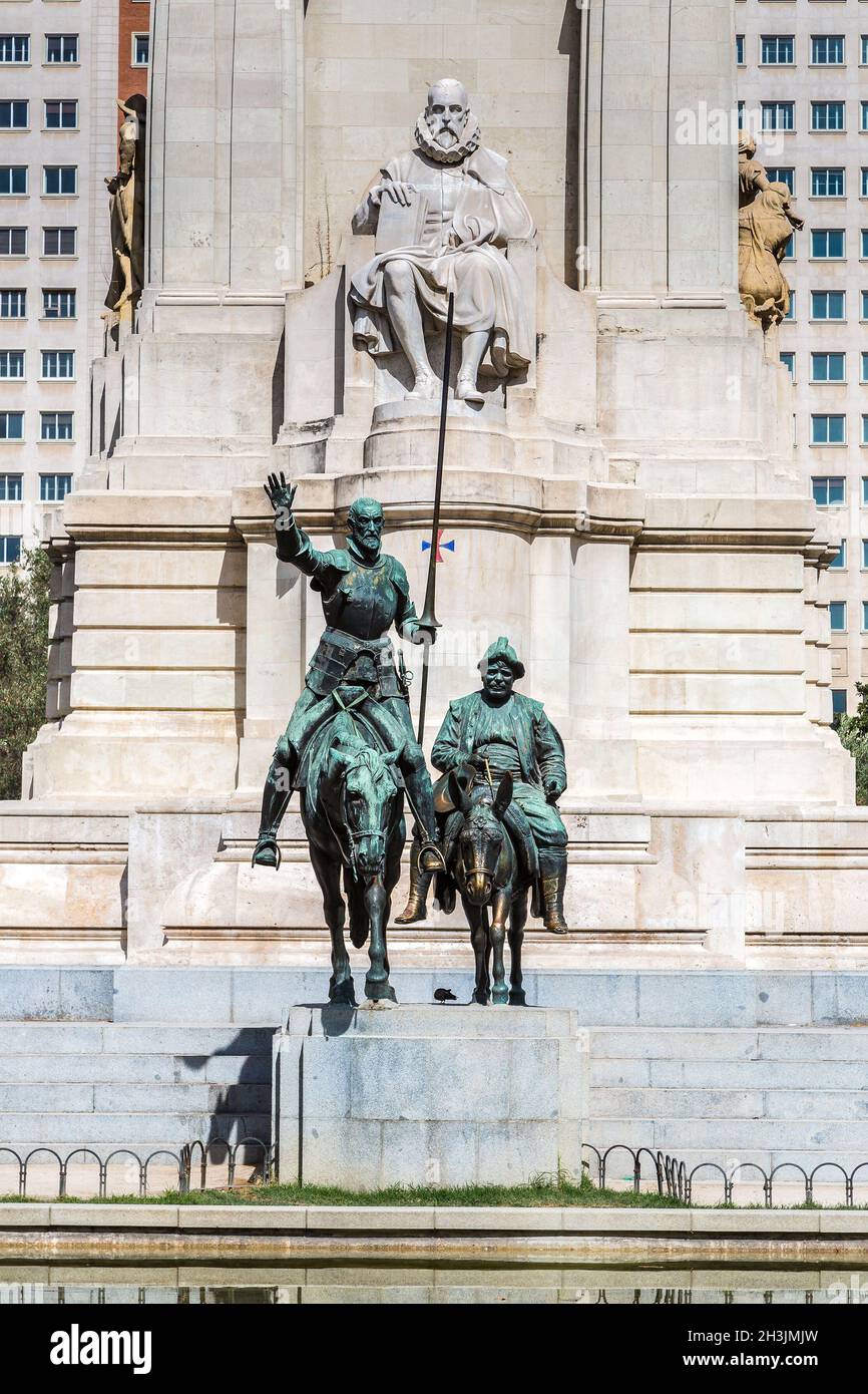 Don Quixote und Sancho Panza in Madrid Stockfoto