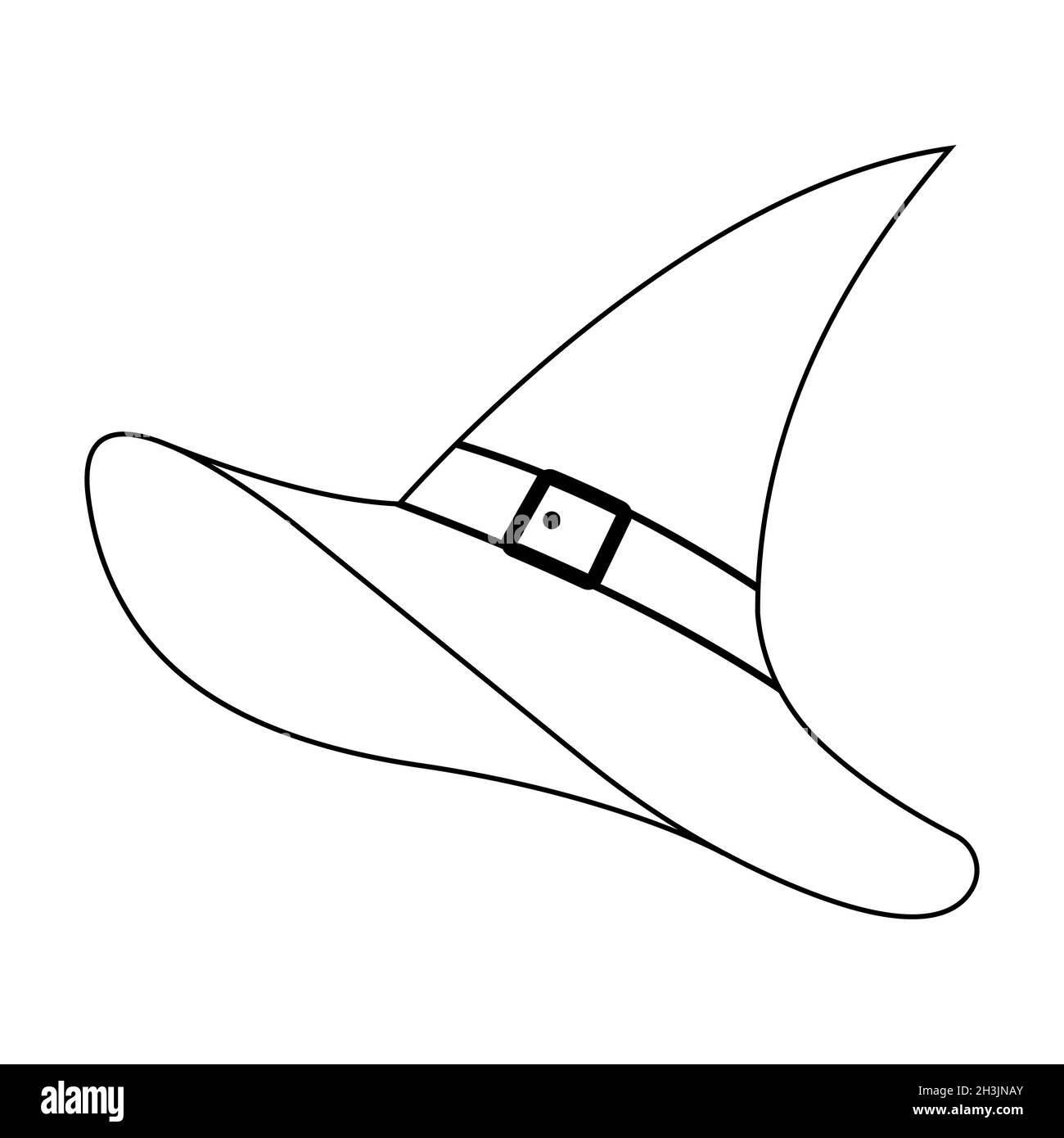 Halloween Zauberer Hut, einfache Cartoon Zauberer Hut Symbol Stock Illustration Stock Vektor