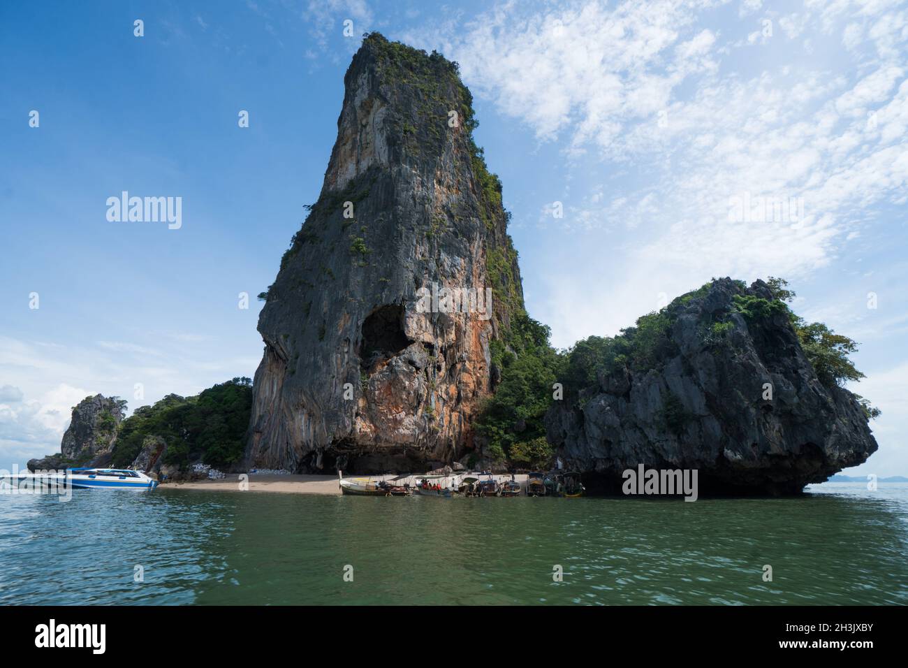 Luftaufnahme Phang Nga Bay Marine National Park geschützt und von internationaler ökologischer Bedeutung Feuchtgebiete Aufforstung Stockfoto