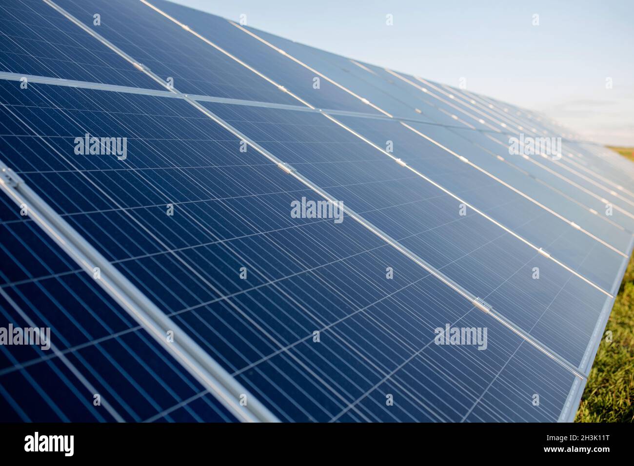 Innovative Solaranlagen. Stockfoto