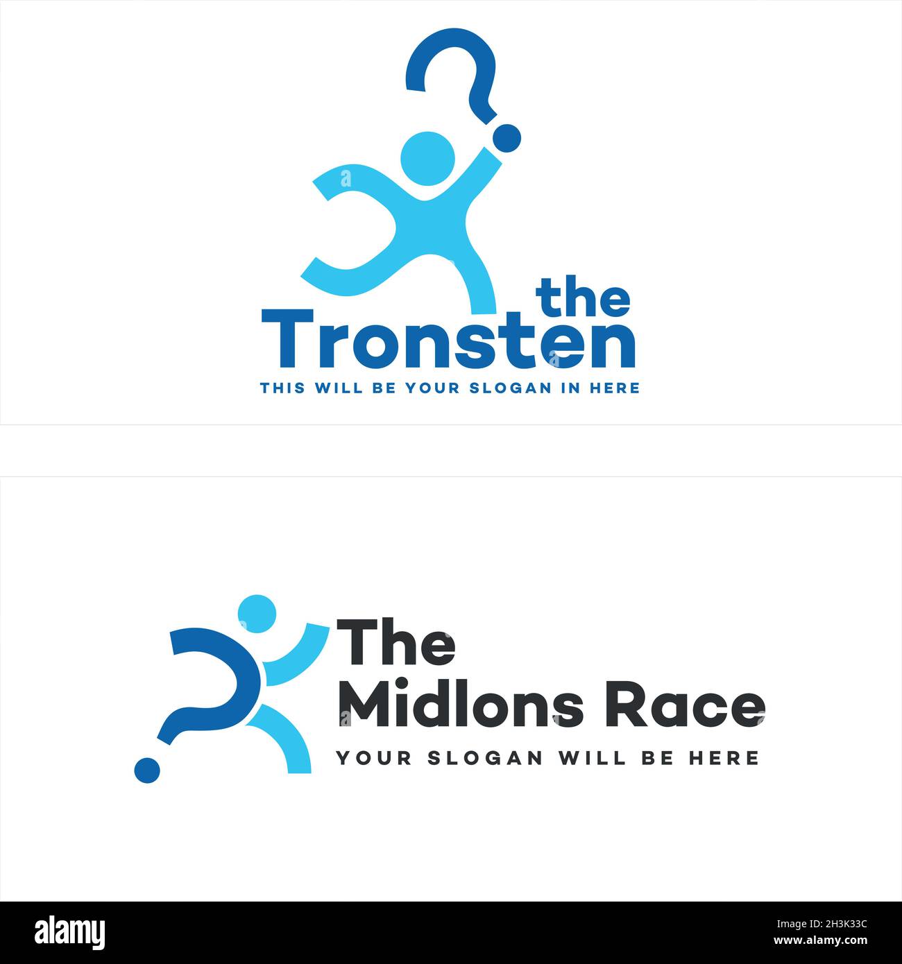 Moderne Unternehmen Menschen Frage Marke Logo-Design Stock Vektor