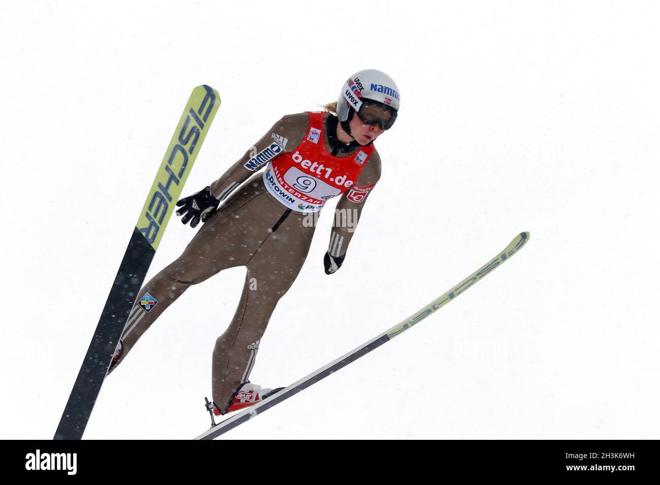 FIS World Cup Skisprung Frauen - Teamwettbewerb Stockfoto