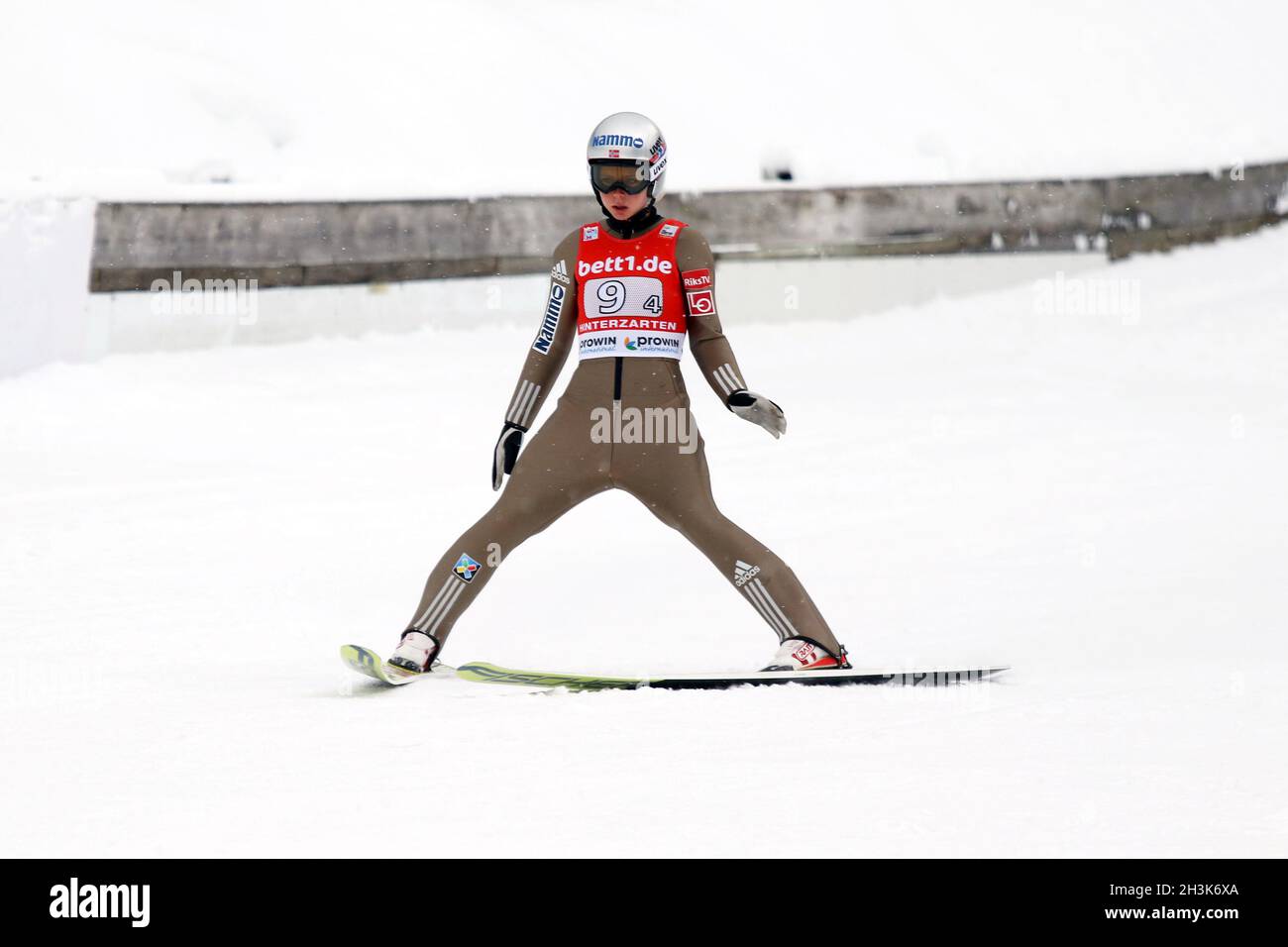 FIS World Cup Skisprung Frauen - Teamwettbewerb Stockfoto