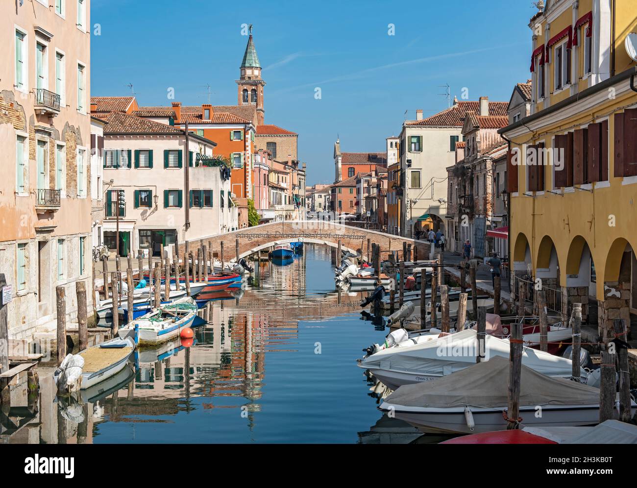 Canal Vena, Chioggia, Venedig, Italien Stockfoto