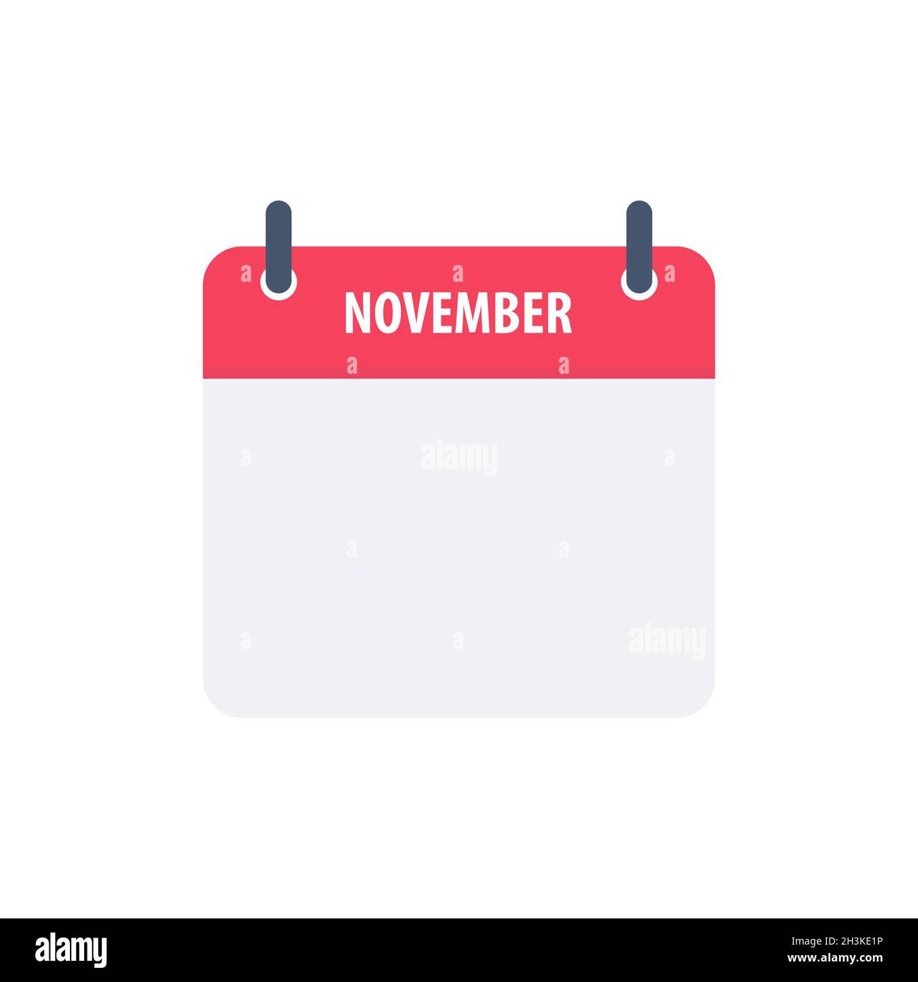 Kalender Symbol november einfaches Design Stock Vektor