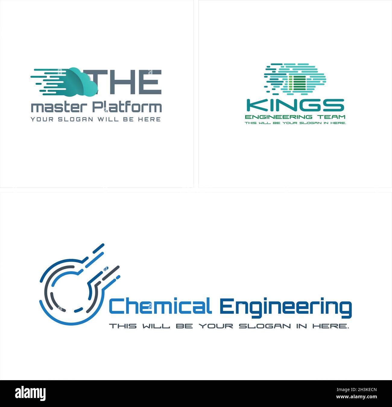 Modernes Business Chemical Engineering Technologie Logo-Design Stock Vektor