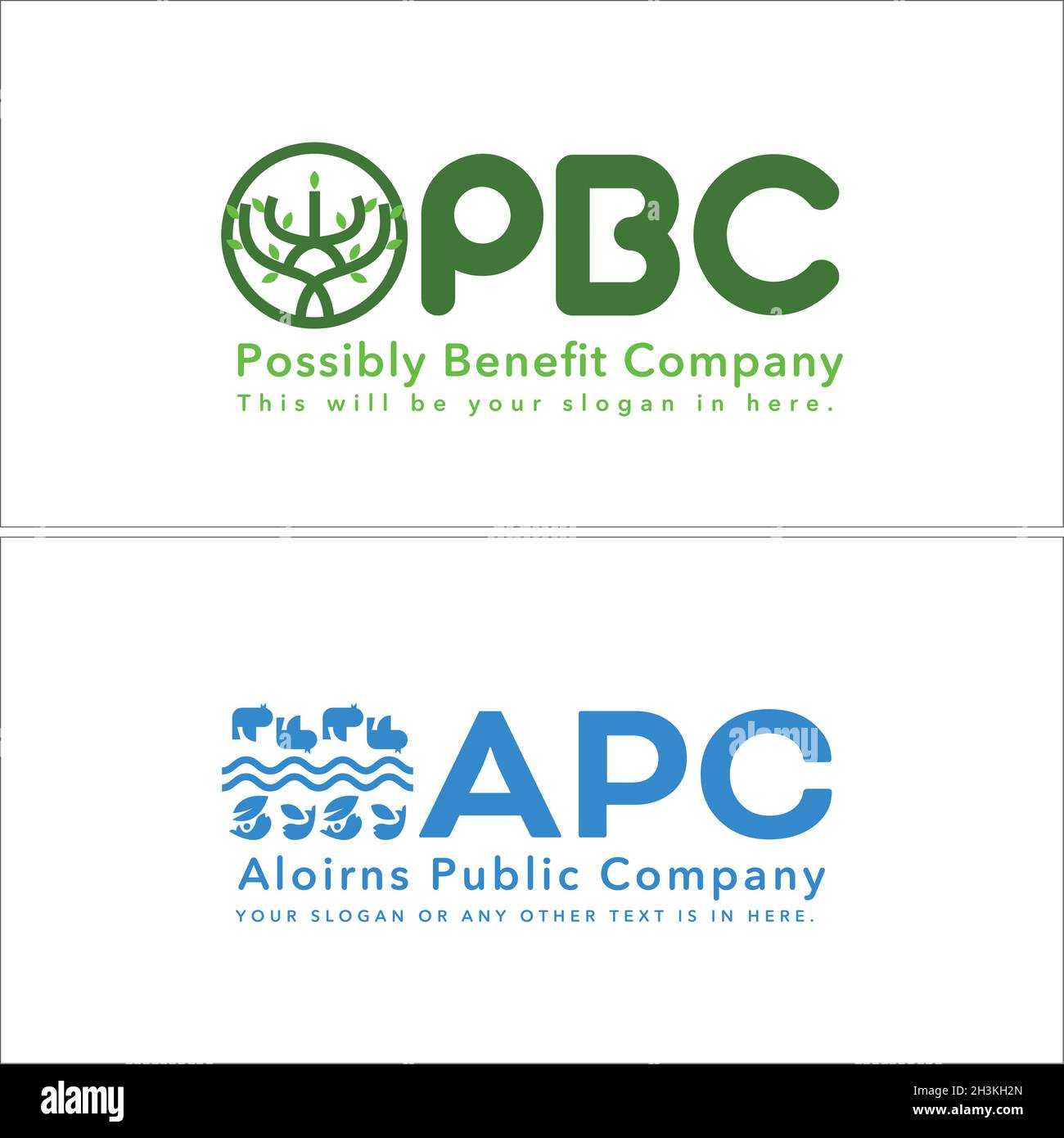 Moderne Ökologie Natur Tier Logo Design Stock Vektor