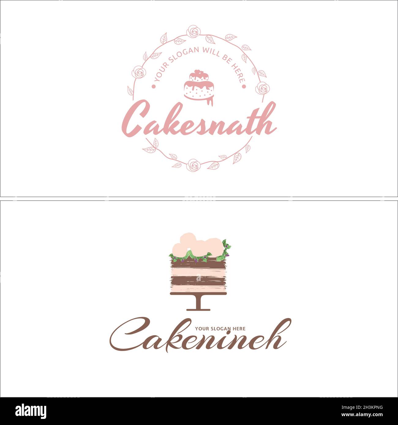 Moderne Geschäft Restaurant Kuchen süßen Logo Vektor Illustration Design Stock Vektor