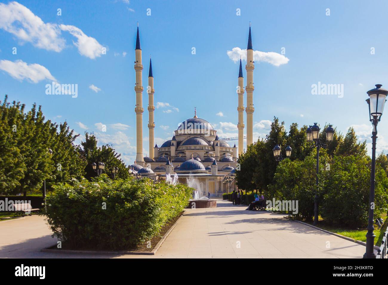 Moschee im Herzen Tschetscheniens in Grosny, Russland Stockfoto