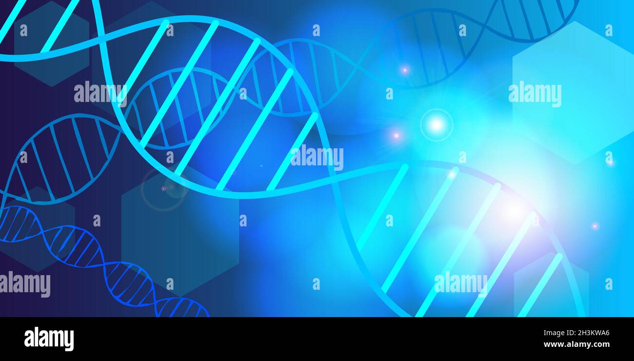 DNA Illustration Banner geometrisches Design süße Farben Stockfoto