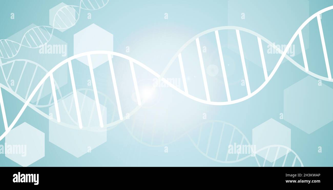 DNA Illustration Banner geometrisches Design süße Farben Stockfoto