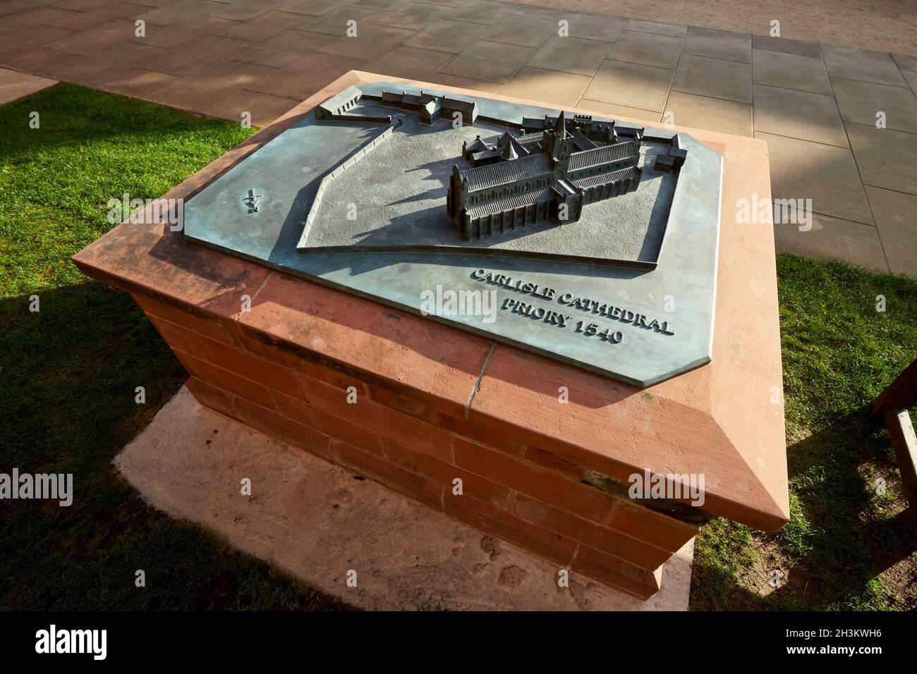 Bronze 3D-ModellCarlisle Cathedral Carlisle Cumbria England Großbritannien Stockfoto