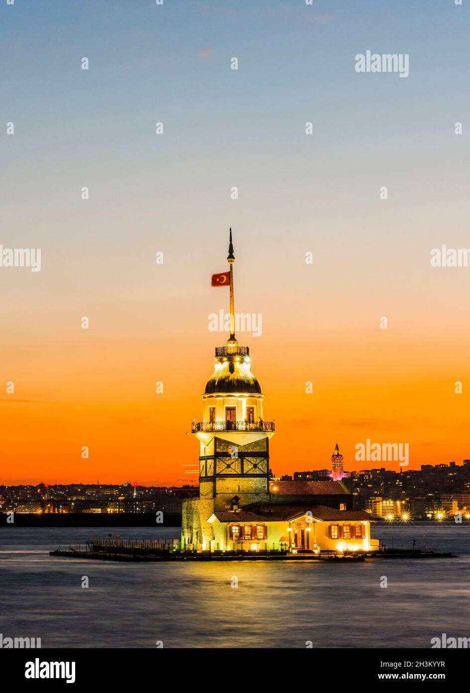 Maiden's Tower in Istanbul, Türkei (KIZ KULESI - USKUDAR) Stockfoto