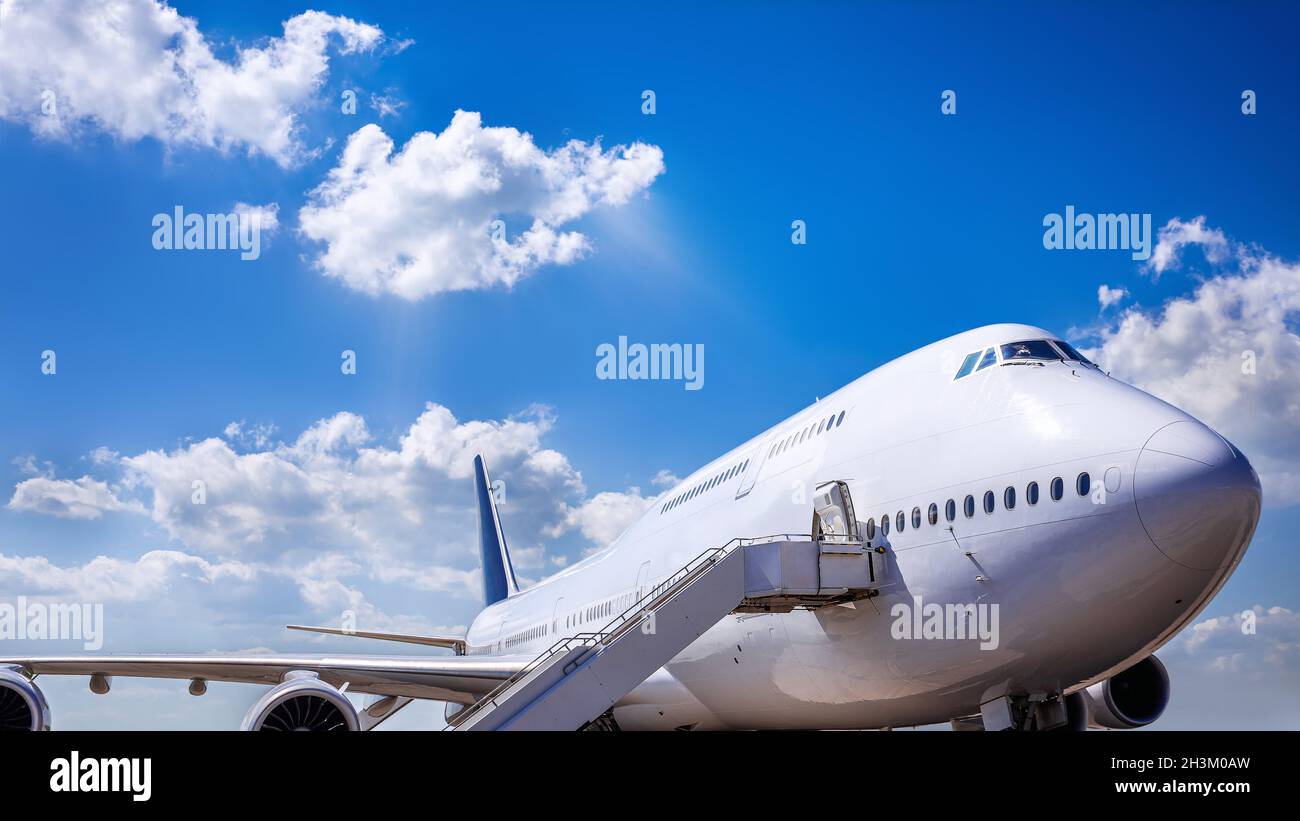 Verkehrsflugzeug Stockfoto