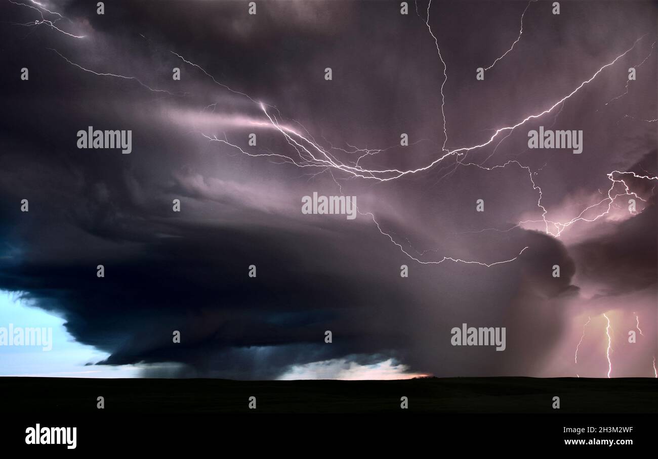 Prairie Storm Clouds Kanada Stockfoto