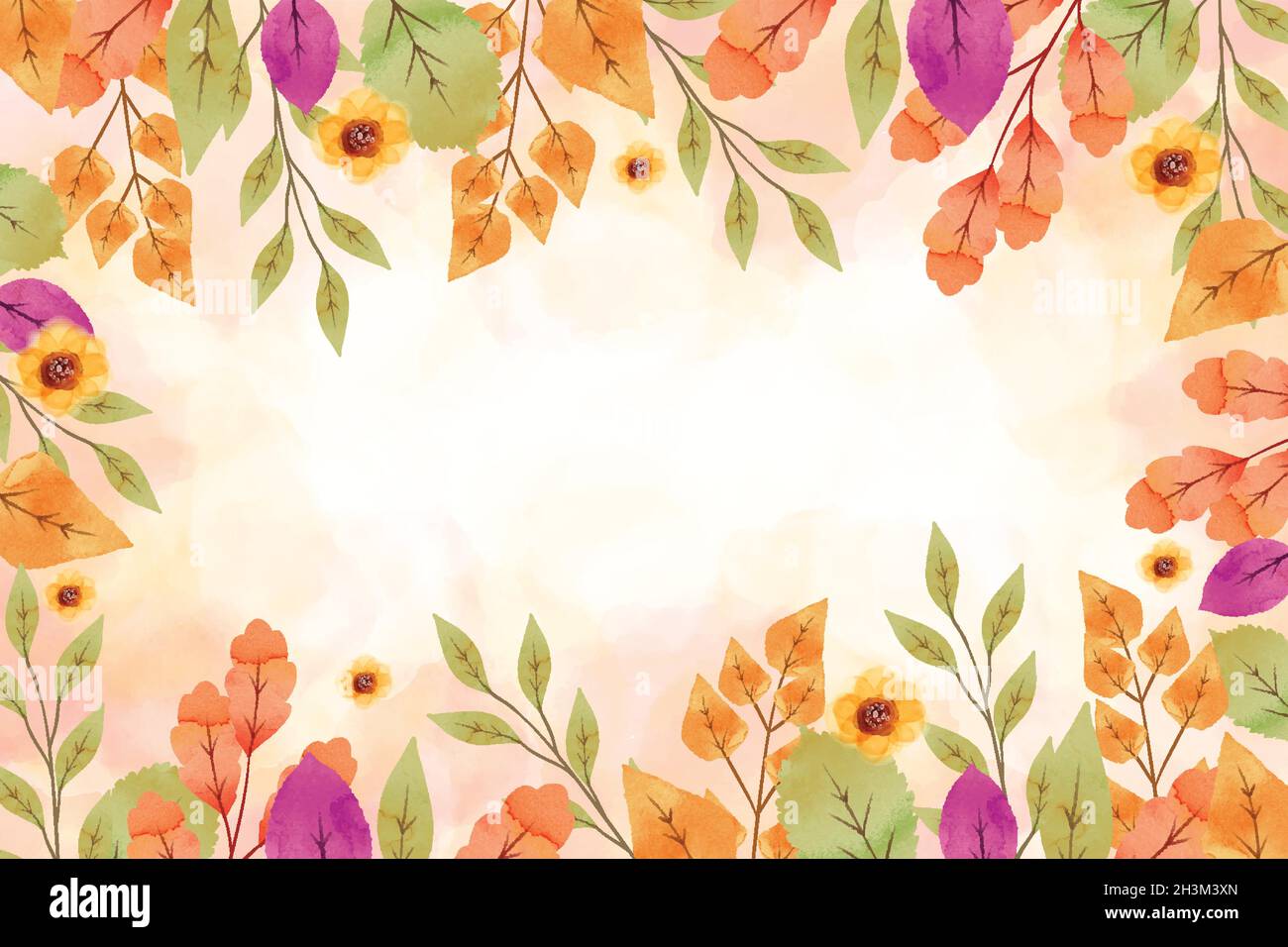 Farbenfroher herbstlicher Hintergrund mit Vektor-Design-Illustration für leeren Raum Stock Vektor