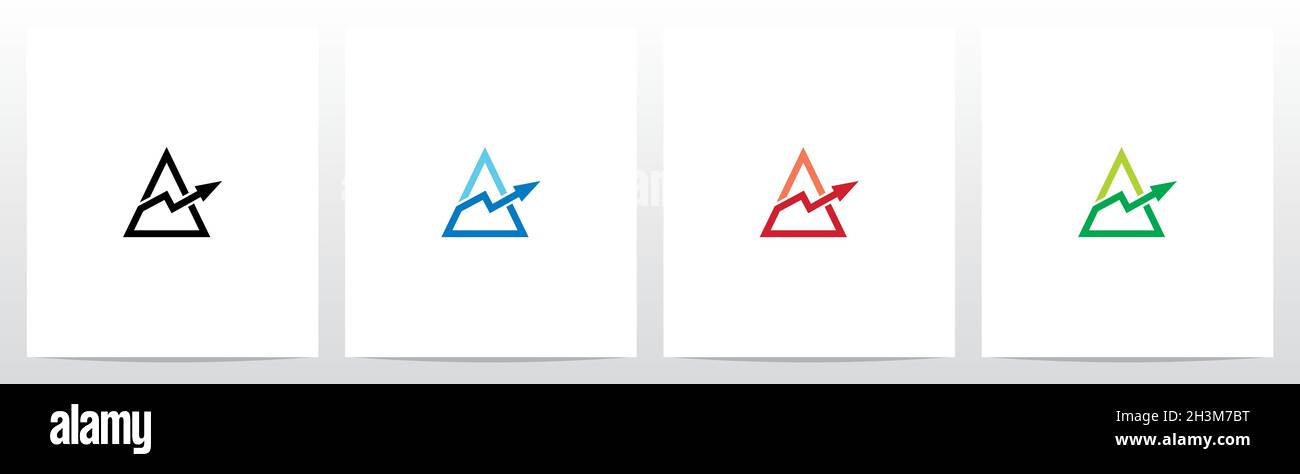 Liniendiagramm zum Entwurf des Buchstabens des Logos A Stock Vektor