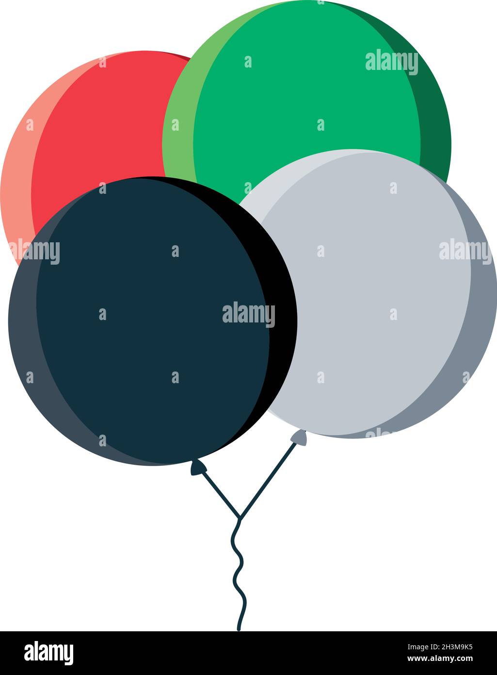Luftballons mit Farbflagge UAE Stock Vektor