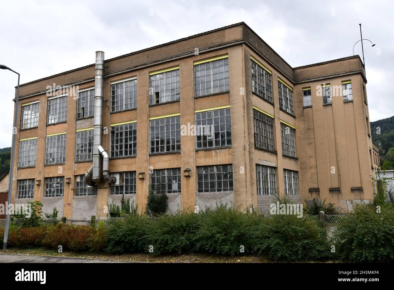 Das ehemalige Hartmann Textilunternehmen in Münster ein ehemaliges Flaggschiff der elsässischen Textilien Münster Nordostfrankreich. Stockfoto