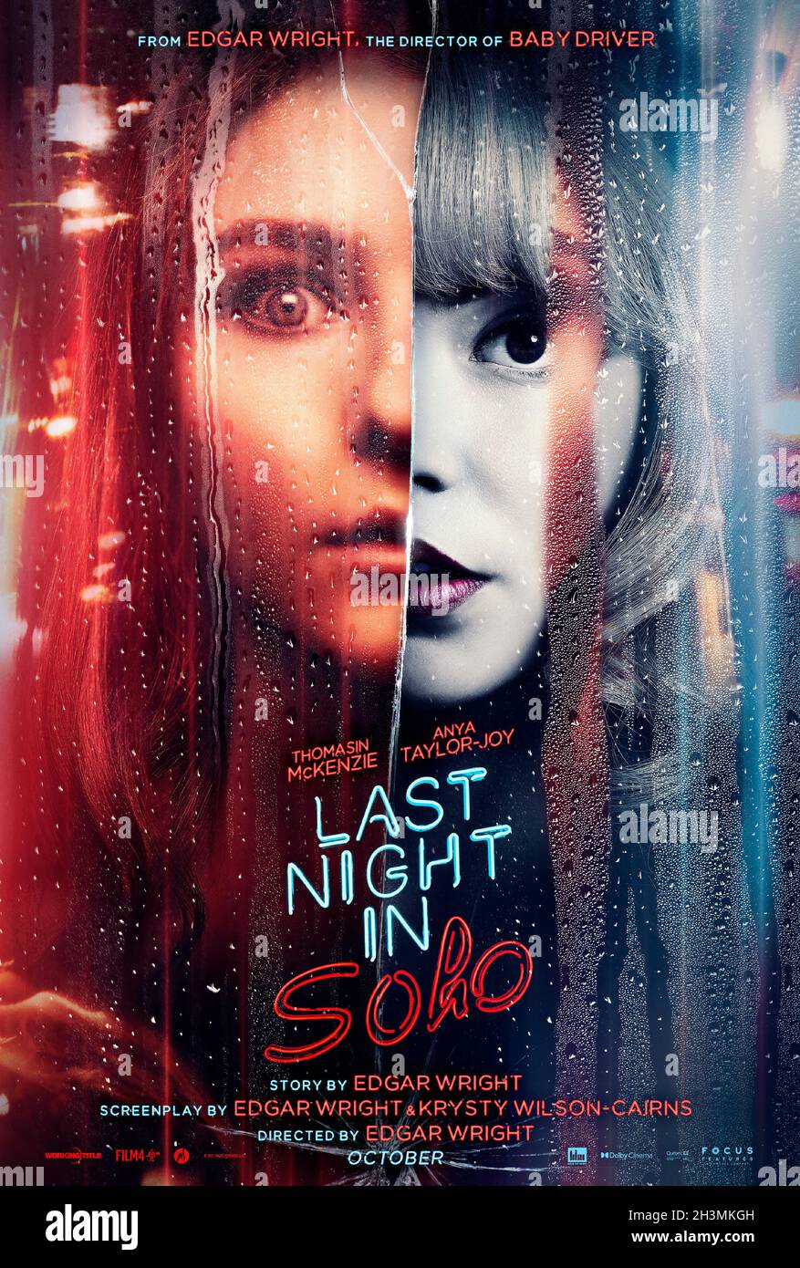 Poster, „Last Night in Soho“ (2021). Bildnachweis: Focus Features / The Hollywood Archive Stockfoto