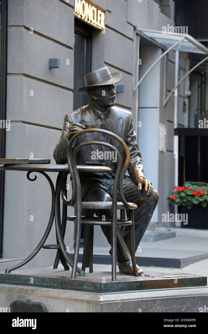 Architekt Horodetsky Denkmal in der Kiew Passage in der Ukraine Stockfoto